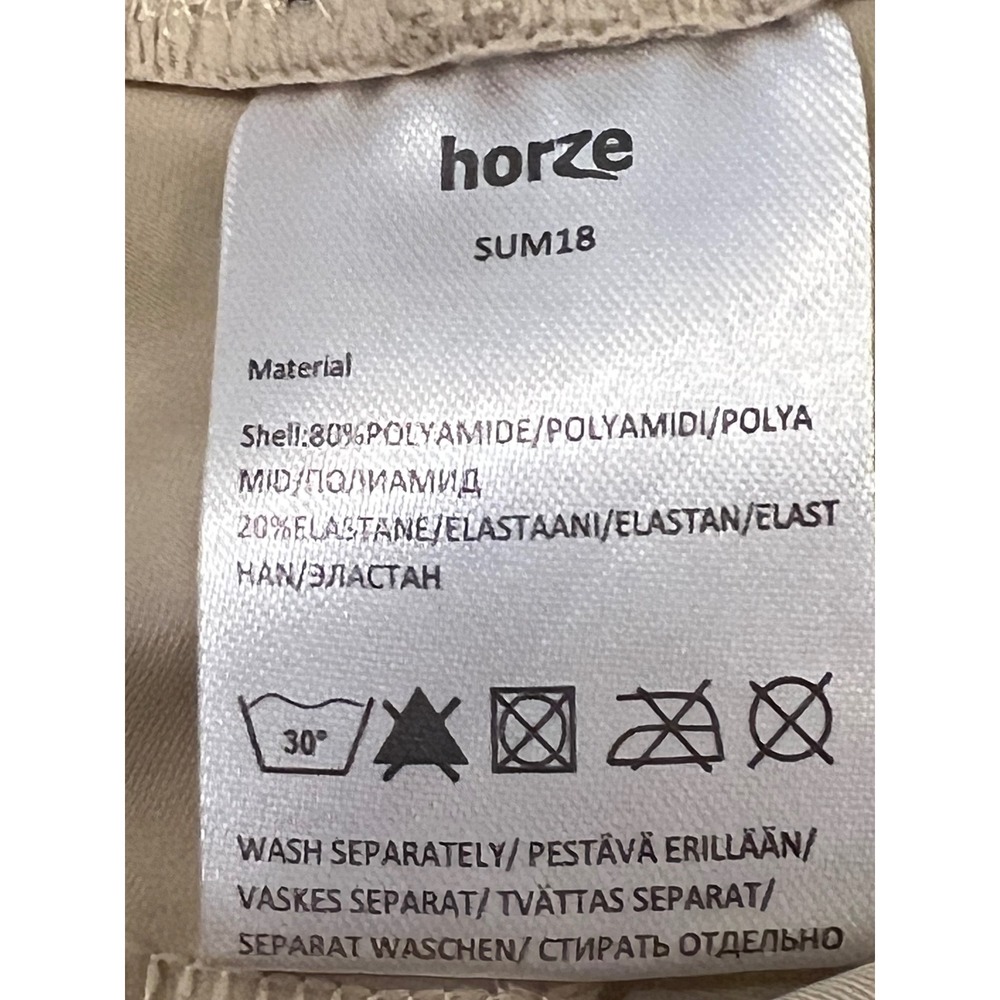 Horze Equestrian Womens Tan Beige Silicone Knee Patch Riding Tights Breeches 12 - Picture 7 of 8
